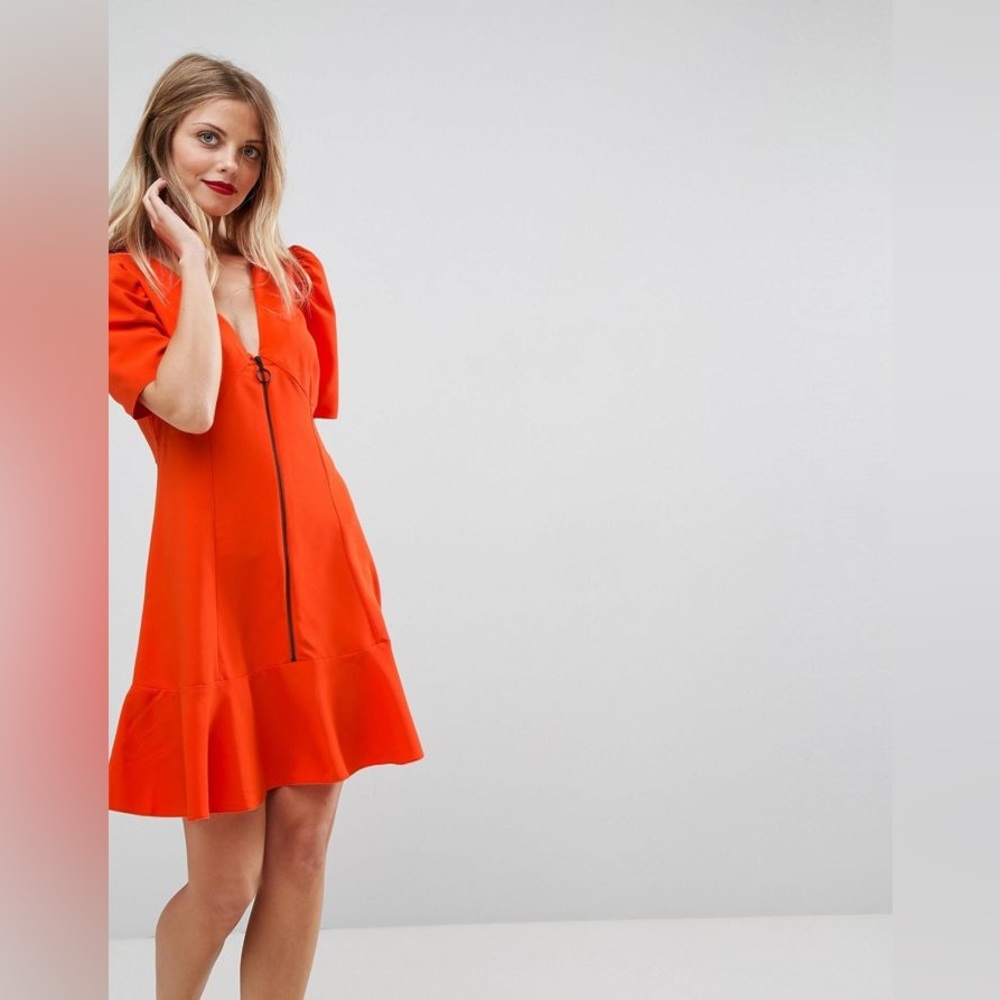 ASOS Zip Through Tea Dress